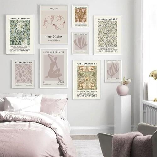 William Morris Matisse Abstract Art Canvas Painting Museum Artwork Wall Print Retro Poster Modern Living Room Decoration Picture