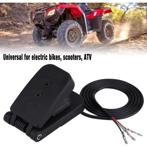 ATV Foot Throttle Accelerator Throttle Speed Control Pedal Fit For Electric Bike Scooter Quad Boat Go Cart Black Plastic