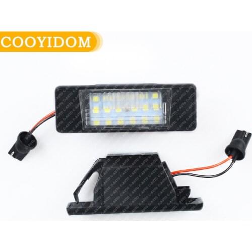 Car 2pcs Error Free LED License Plate Light white Number Plate Ligh For Nissan Qashqai Pathfinder R51 JUKE Primera P12 X-trail