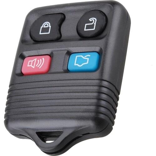 Black 4 Buttons Keyless Entry Remote Car Key Fob Shell Case Replacement Automobile Car Key Cover Holder for Ford Cars SUV