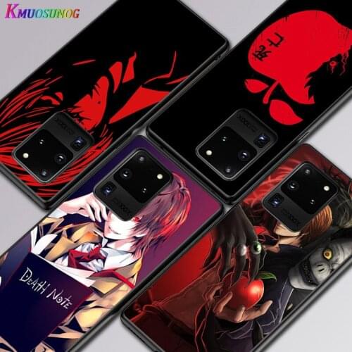 Hot Anime Death Note For Samsung A01 02 02S 11 12 21 21S 22 31 32 41 42 51 72 S20 Ultra Plus 4G 5G Black Soft phone Case