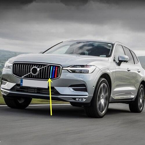 Red Blue ABS Front Race Grills Decorated Mouldings For Volvo XC60 S90 2018 19 20 21ACA270