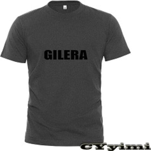 For GILERA Runner T Shirt Men New LOGO T-shirt 100% Cotton Summer Short Sleeve Round Neck Tees Male