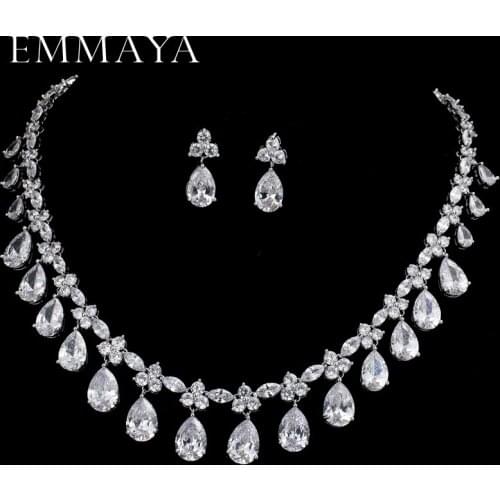 EMMAYA Brand New Women Wedding Jewelry Sets aaa Cz Crystal Statement Jewelry for Women