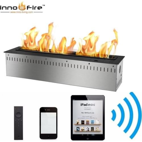 Inno-Fire 36 inch silver or black intelligent remote control decorative bio ethanol haard