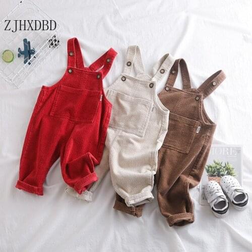 New Children Jumpsuits Kids Overalls Harem Pants Boys Jumpsuits Pocket Knitted Girls Overalls Toddler Girl Overall Baby Clothing