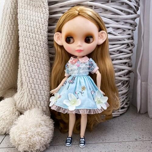 Neo Blyth Doll NBL Customized Shiny Face,1/6 BJD Ball Jointed Doll Ob24 Doll Blyth for Girl, Toys for Children NBL13
