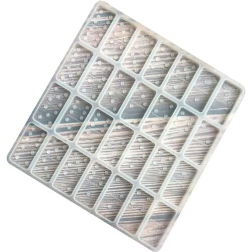 N7MF 28 Cavities Silicone Dominoes Resin Casting Mold Dominoes Game Play Epoxy Resin Mold Dominoes Game Casino Fun Art Crafts