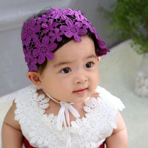 New Flowers Baby Headband for Girls Adjustable Infant Head Band Baby Accessories Birthday Party Photograph Props Kids Headbands