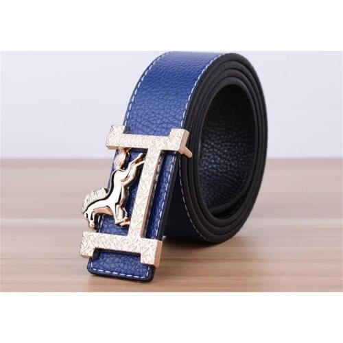New Designer Luxury H Brand Male Belts Fashion High Quality Male Women Jeans Belt Metal Smooth buckle leisure Waist Belts