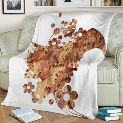 Autumn bird Flannel Throw Blanket 3D Printed Keep Warm Sofa Child Blanket Home Decor Textiles Dream Family Gift