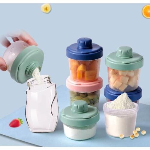 Infant milk powder box portable go out baby sub-packing storage tank rice noodles sealed moisture-proof milk powder grid