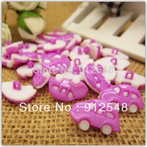 18mm*12mm 100pcs violet Car plastic buttons flower buttons for children garment ,c005