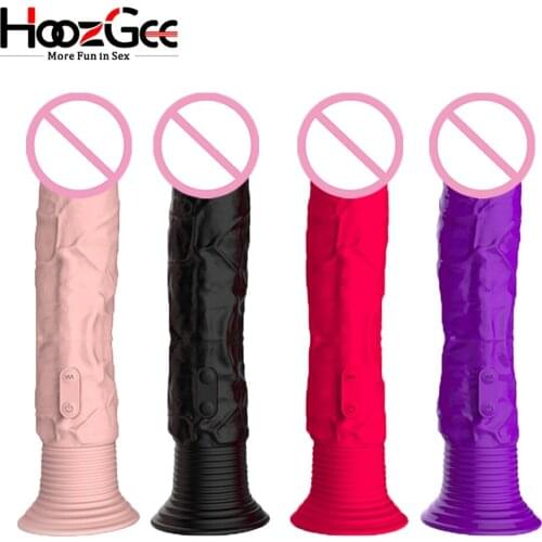 Realistic Big Dildo Vibrator Soft Silicone Penis With Suction Cup Sex Toy for Women 10 Frequency Female Masturbation Sex Product