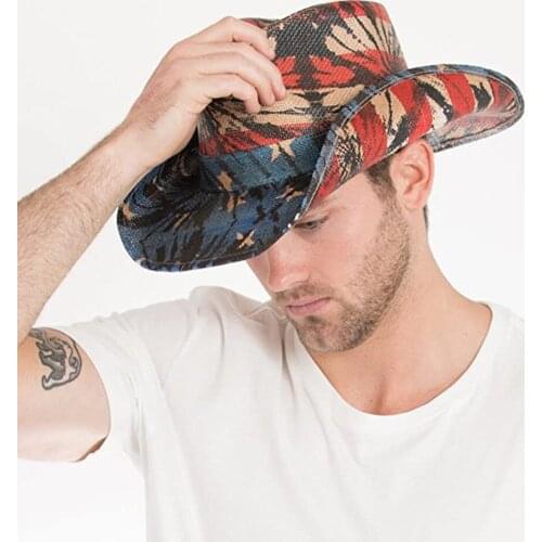 Women Men Straw Cowboy Hat Summer Western Sombrero Hombre Hat Outback Sun Hat Shapeable Brim