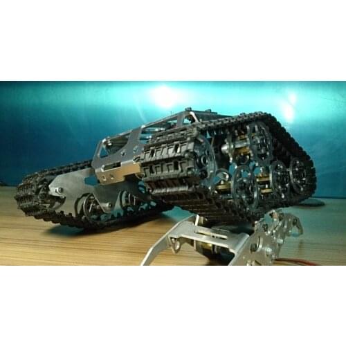 Alloy Metal Tank Chassis Tracked Car For Remote Control Robot Parts For Maker DIY Development Kit Remote Control RC Toy