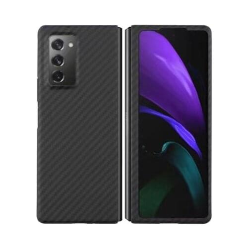 Carbon Carbon Fiber Cover New For Samsung Galaxy Z Fold 2 Case Aramid Fiber Case SM F916B F916N W21 Z Fold 2 5G Phone Case