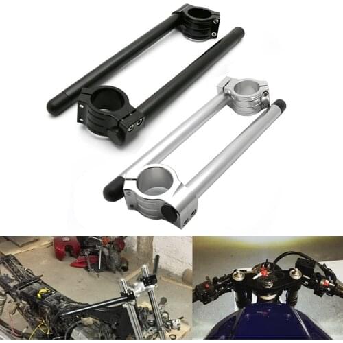 Universal Racing Adjustable CNC 31 32 33 35 36 37 39 41 43 50 51 MM Clip On Ons Fork Handlebars Handle Bar Cafe Racer Motorcycle