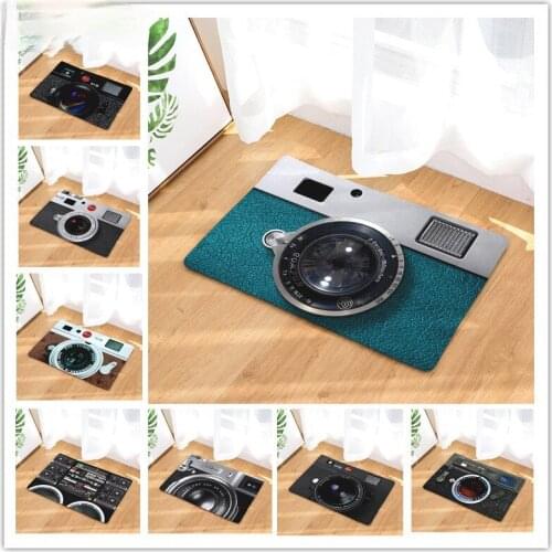 Entrance Anti-Slip Doormat Vintage TV Magnetic Tape Music Cassette R Decor Welcome Pad Water Absorption