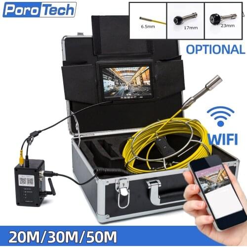 WP90 WIFI 9" display WiFi Pipe Inspection Video Camera 20/30/50M, Drain Sewer Pipeline Industrial Endoscope support Android/IOS