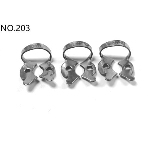 NO.203 Dental Rubber Dam Clamps Tempered Stainless Steel