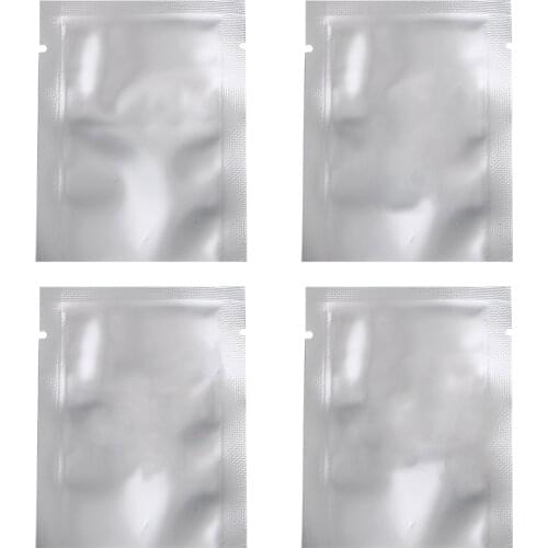 100pcs Silver Aluminum Foil Bags Vacuum Sealer Storage Pouches for Food Tea Candy Cookie Baking 7X5cm MAYITR