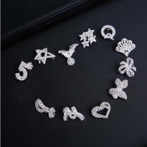 11pcs/set Rhinestone Bride Bow Star Brooches For Women Simple Design Fashion Jewelry Wedding Pin And Brooch Bijouterie Broches