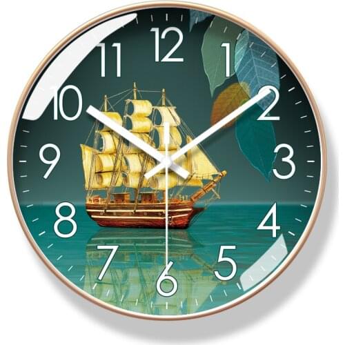 2021 Round Creative Mute Wall Clock Modern Design Silent Nordic Art Clocks for Home Decoration Kitchen Living Room Decor