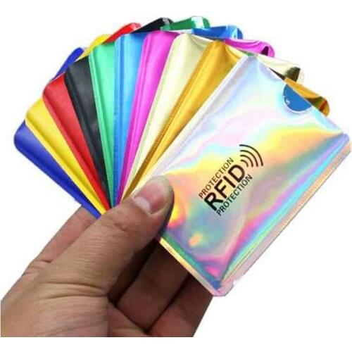 5pcs/lot Outdoor Anti RFID Credit Card Holder Bank Card Case Wallet Blocking Reader Lock Anti-theft Information Shielding Bag