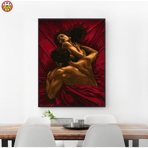 Diy oil painting by numbers art paint by number Body art decorative painting bedroom decoration painting