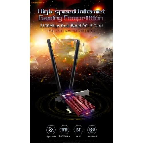 Dual band 2100Mbps Intel 9260NGW AC PCI-E Wireless Adapter 2.4G/5Ghz 802.11ac Power External 2*6dbi Antenna Bluetooth 5.0 Card