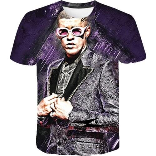 New Boy Girl Kids Bad Bunny Fashion Men Women Children 3D Printed T Shirt Boy Girl Kids Short Sleeve Casual Cool Tops Tee