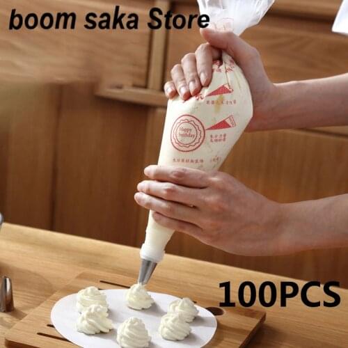 NEW Disposable Pastry Bag Icing Food Piping Cream Nozzle Fondant Cake Decorating Pastry Tips Tools Small Large Size Cake Tools