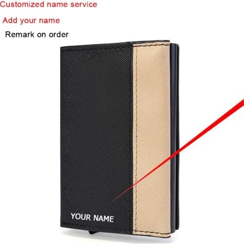 BISI GORO 2021 Patchwork Design Smart Purse Men& Women Wallets Mini Carbon Credit Card Holder Case Short Slim Male Wallet