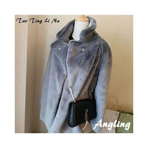 Top brand Style 2020 New High-end Fashion Women Faux Fur Coat S25 high quality