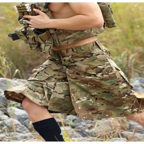 WARCHIEF 2019 New Tactical Man Scotland Skirt Multicam Quick-Off Ripstop Man Skirt Tactical Camouflage Army Skirt Waist 68-108cm