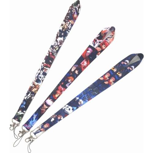 New 20Pcs Jujutsu Kaisen Key ID Card Cell Phone Neck Strap Lanyard W