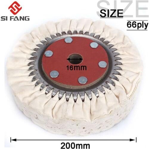 8inch 200mm Cotton Buffing Wheel Cotton Metal Polishing Wheel Abrasive Tools Compound Tool for use with polishing compounds
