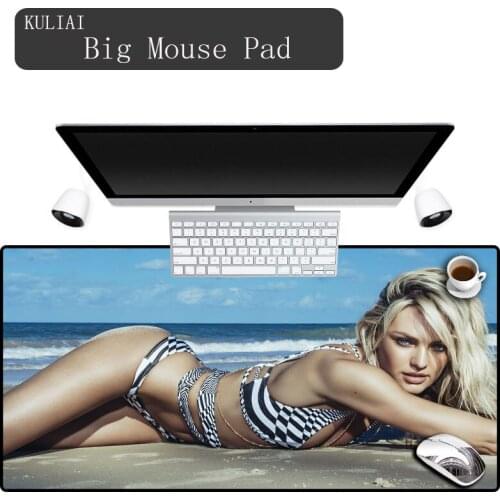 XGZ Beautiful Model Seaside Landscape Large Size Rubber Anti-skid Mouse Pad Precision Seaming Home Desktop Computer MousePads
