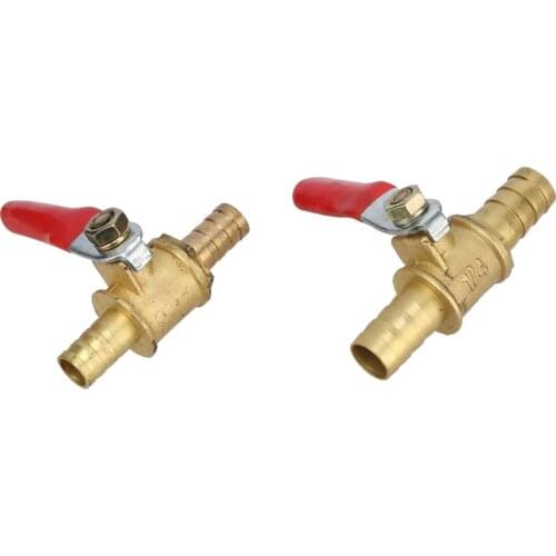 Garden irrigation 8mm 10mm Hose Barb Inline Brass Water Oil Air Gas Fuel Line Shutoff Ball Valve Pipe Fittings