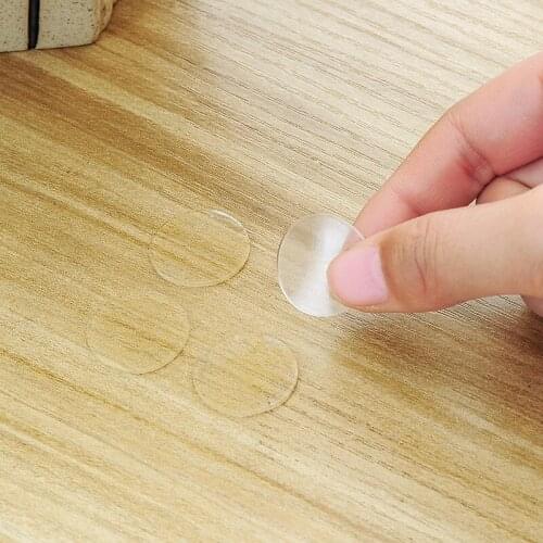 Self Adhesive Fastener Tape Dots Strong Glue Hook Seamless Transparent Double-sided Loop Sticker Disc Coins Hook Loop Tape