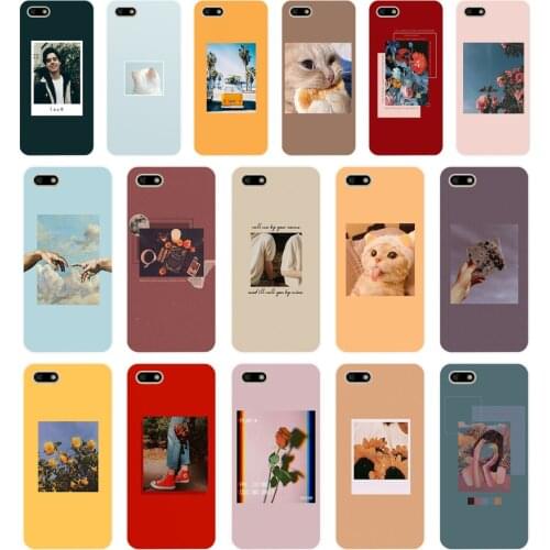 335FG Lock Screen Aesthetic Soft Silicone Tpu Cover Case for huawei Honor 7a 5.45 pro 5.7 7c 7x y5 2018 case
