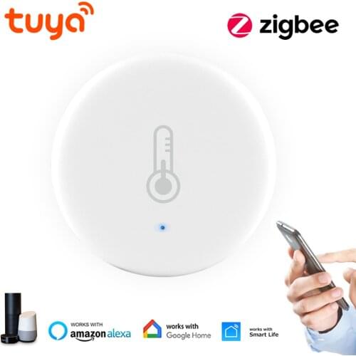 Tuya ZigBee Smart Temperature And Humidity Sensor Tuya/Smart Life App Battery Powered Work With ZigBee Hub Smart Home Security