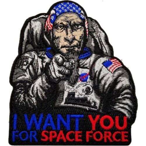I want You Embroidery Patch Armband Badge Space Force Sewing Military Applique Embellishment Paw Tactical Patches