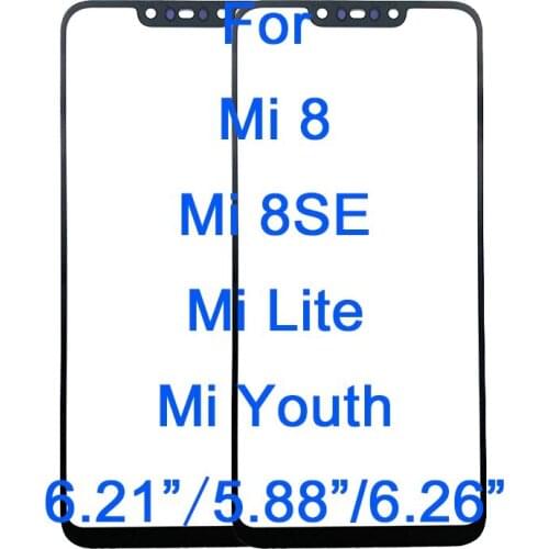 10Pcs/lot For Xiaomi MI 8 MI8 SE Lite Youth Pro MI8 Mi8i Touch Screen Panel Front Outer Glass Lens Touchscreen NO LCD Digitizer