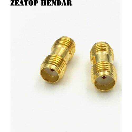 1000Pcs Brass SMA Female Jack to SMA Female Plug SMA F/F Straight RF Coaxial Coax Adapter Connector Gold Plated