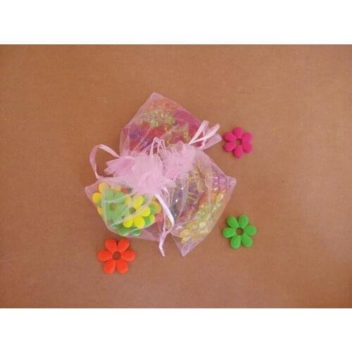 17*23cm 2000pcs Organza Bag Pink Drawstring bag jewelry packaging bags for tea/gift/food/candy small transparent Yarn bag