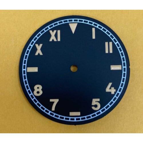 35mm Green Luminous Carfonia Watch Dial for ETA 6497/ ST 36 Movement