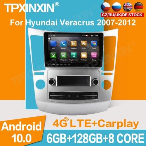 For Hyundai Veracrus 2007-2012 High Android 128G Car GPS Navigation Head unit Multimedia player Auto Radio Tape Recorder