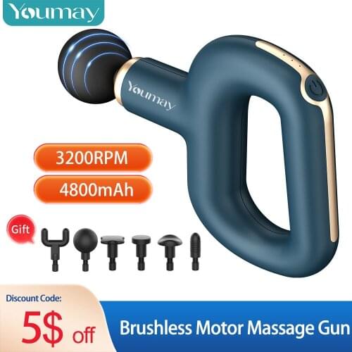 Youmay Electric Massage Gun Mini Fascia Gun Deep Tissue Neck Body Back Muscle Massager Relaxation Pain Relief Exercise Fitness